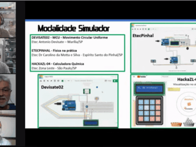 Apresentação dos trabalhos classificados para a final foi feita na tarde desta segunda-feira (23) | Foto: Reprodução