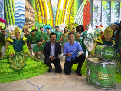 O prefeito da Capital, Ricardo Nunes, e o Governador Rodrigo Garcia no lançamento do Qualifica Samba l Foto: Divulgação