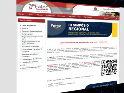 Mostra de projetos será realizada presencialmente na sede da Fatec, no dia 6 de junho l Foto: Divulgação