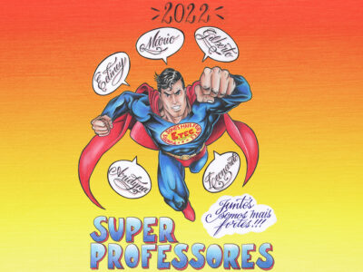 Ao final da cerimônia, os formandos entregaram aos professores da Etec de Quatá a arte que os retrata como Super-Homem | Foto: Divulgação