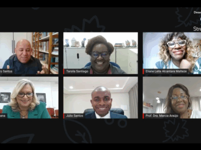 A diretora-superintendente do CPS, Laura Laganá (à esquerda), participou do evento, que pode ser visto no Youtube | Foto: Reprodução