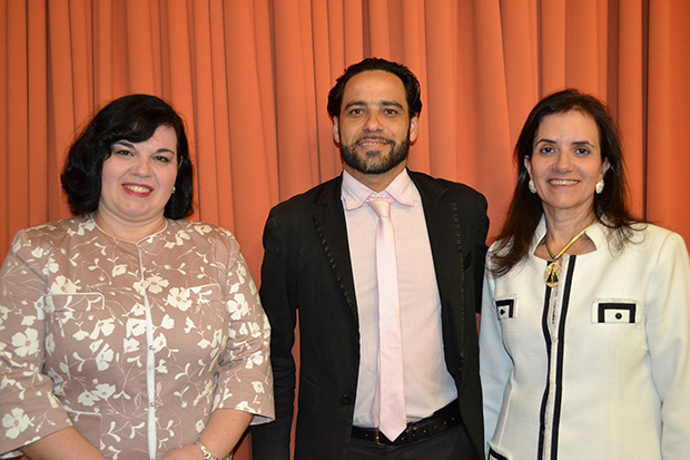 Cristiano Gomes, gestor de projetos e parcerias da Laramara, entre as professoras Lucília Guerra e Alessandra Costa e Alessandra Costa, do Centro Paula Souza - Foto: Divulgação
