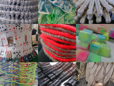 Detalhes dos materiais usados pelas na criação dos vestidos. - Foto: Divulgação