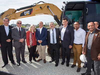 O governador Geraldo Alckmin, o vice-governador e secretário de Desenvolvimento Econômico, Ciência, Tecnologia e Inovação, Márcio França, e a diretora-superintendente do Centro Paula Souza, Laura Laganá, visitaram obras - Foto: Ciete Silvério