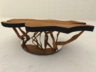 Desenvolvida pelos alunos Anderson Amorim e Thayna Guimarães, mesa selecionada para a exposição é inspirada em cena do filme Rei Leão - Foto: Divulgação