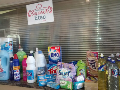 Etec de Lins promoveu a arrecadação de produtos de limpeza - Foto: Divulgação