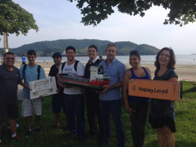 Equipe do curso de Gestão Portuária, responsável pelas simulações para o Porto de Santos