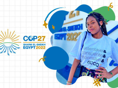 Jahzara Oná no Egito, onde acompanhou as discussões fechadas e participou do 'Fridays for Future' | Foto: Divulgação