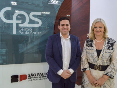 Secretário José Frederico Lyra Netto e diretora-superintendente Laura Laganá, na Administração Central do CPS l Foto: Roberto Sungi