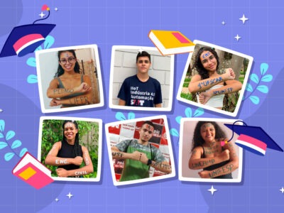 No sentido horário, Raelly Costa, Muriel Vieira, Laryssa Pita, Yasmim Silva, Gustavo Moreira e Isabella Santos l Foto: Divulgação