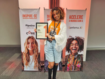 Estudante do curso de Gestão de Negócios e Inovação da Fatec Sebrae, Larissa fez parte do time vencedor | Foto: Divulgação