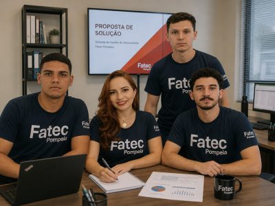 Da esq. para a dir., Luis Otávio, Edneia, Carlos Daniel e Luiz Gustavo, o grupo dos plantões: aprendizado em tempo real | Foto: Divulgação