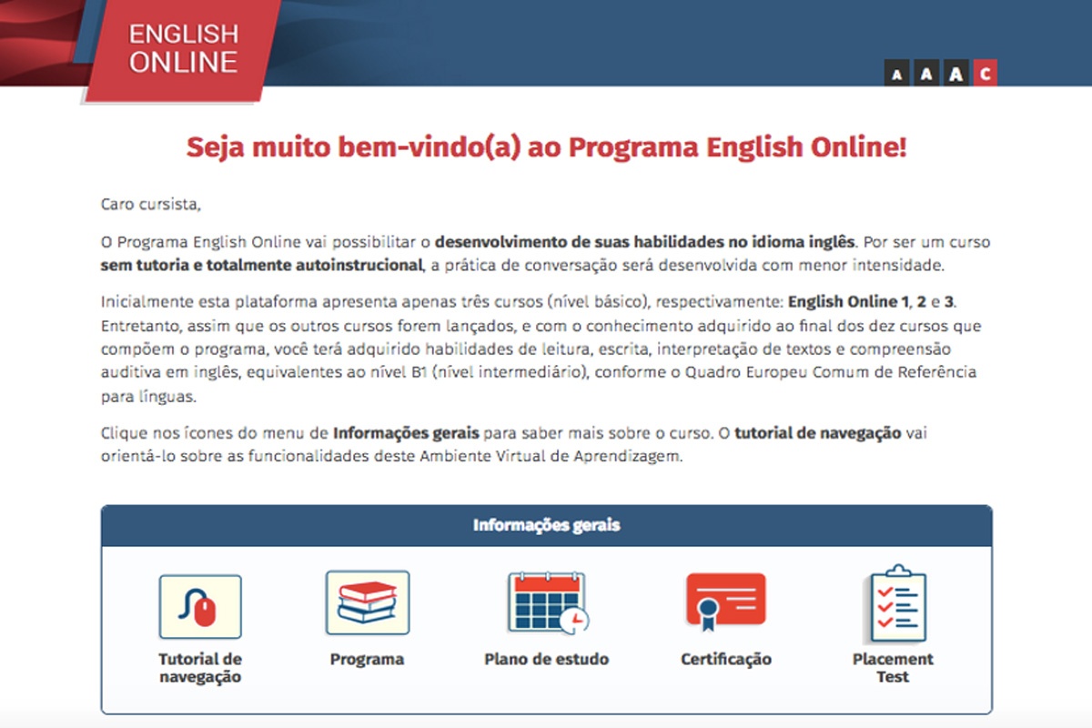 Inglês Online  Plano A Cursos Online