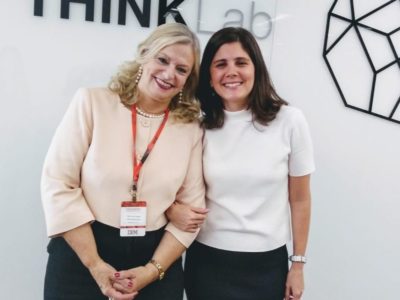 Laura Laganá, diretora-superintendente do CPS, e Juliana Nobre, gerente de Cidadania Corporativa da IBM Brasil, no evento | Foto: Divulgação