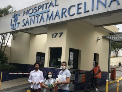 Hospital Santa Marcelina foi um dos que receberam protetores faciais produzidos pelos Guardiões ProVida l Foto: Divulgação
