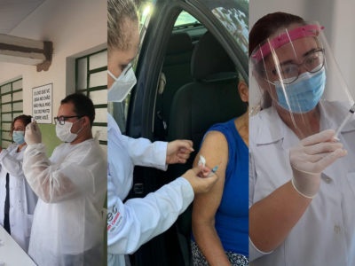 Mais de 40 estudantes do curso técnico de Enfermagem participam da campanha de imunização no município | Foto: Divulgação