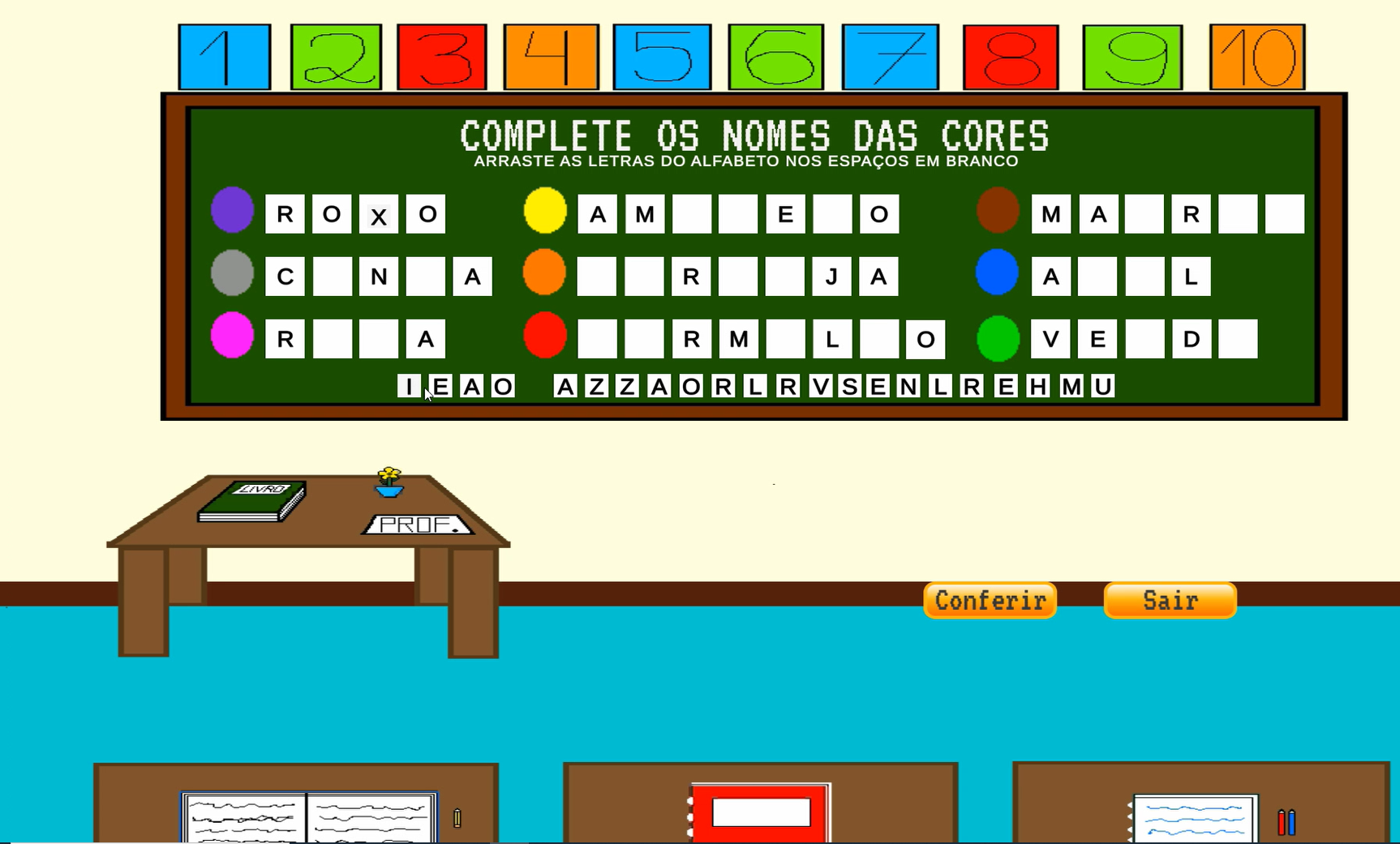 Complete o alfabeto – Jogos da Escola