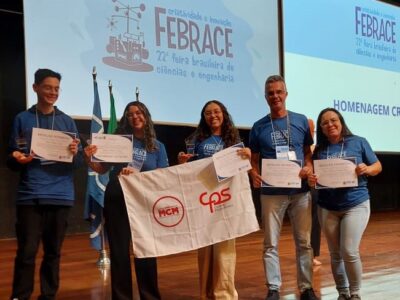 Projeto da Etec de Ribeirão Pires, conquistou 3º lugar em Ciências Exatas e ganhou Prêmio Especial do CRT-SP | Foto: Divulgação