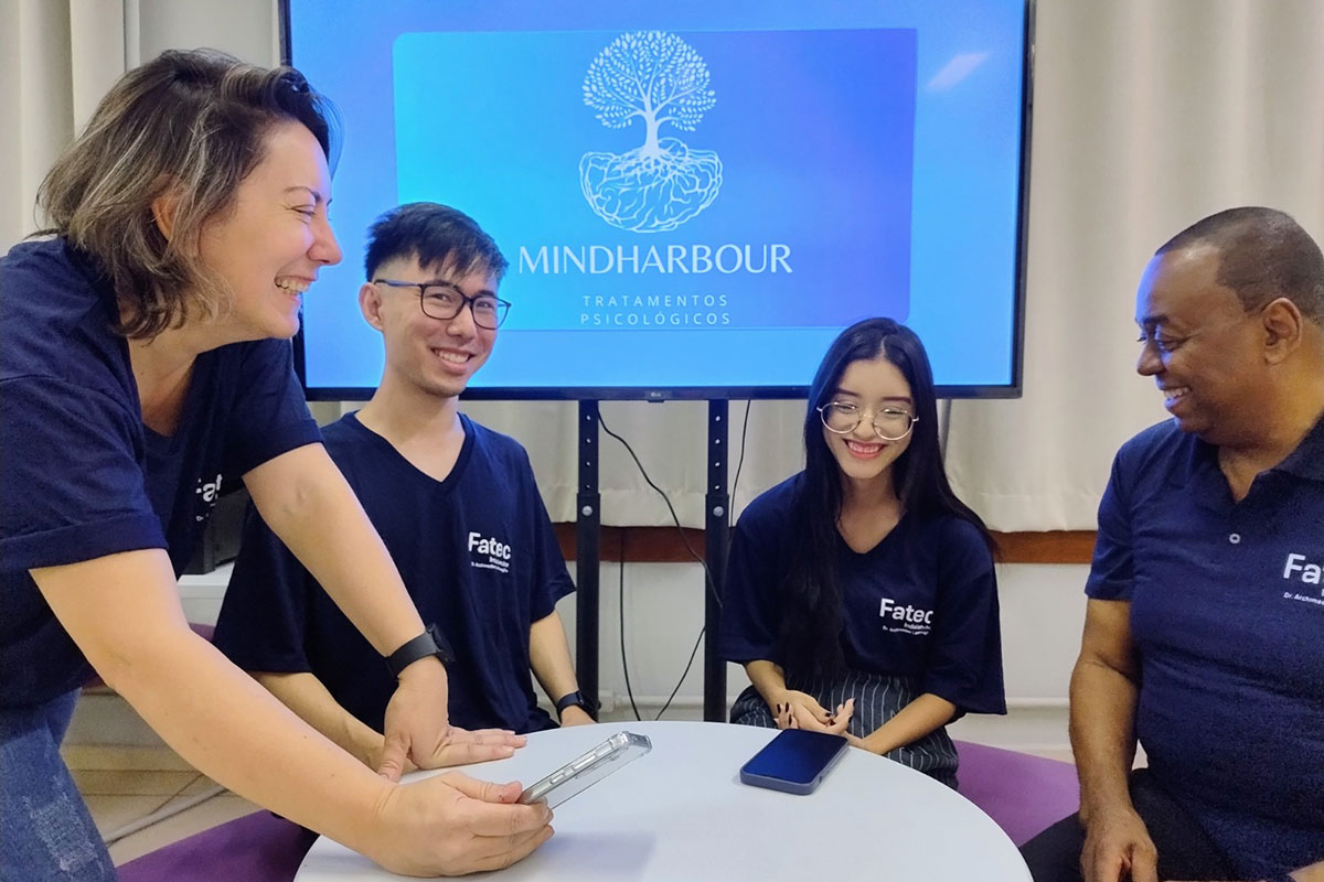 Estudantes da Fatec Indaiatuba desenvolveram o Mind Harbour, marketplace digital para serviços de saúde mental l Foto: Divulgação