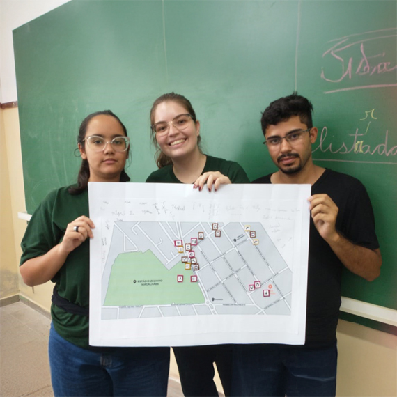 Alunos da Faculdade de Tecnologia colaboraram com padronização de ícones e uso de metodologia estabelecidos pela ‘Green Map’ | Foto: Divulgação