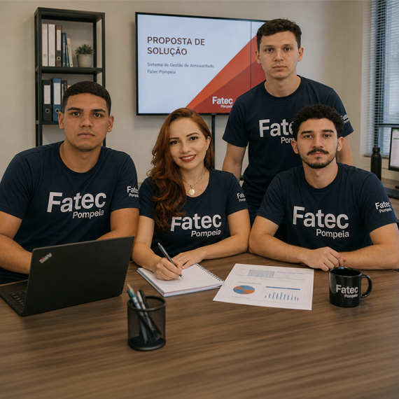 Da esq. para a dir., Luis Otávio, Edneia, Carlos Daniel e Luiz Gustavo, o grupo dos plantões: aprendizado em tempo real | Foto: Divulgação