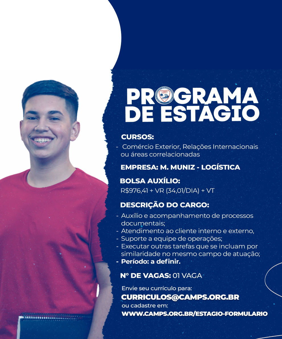 Programa de Estágio para Cursos de Comércio Exterior e Relações Internacionais