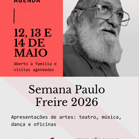Post de apresentação da Semana Paulo Freire de 2026 da Etec de Guarulhos