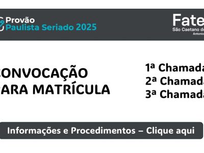 Provão Paulista convocação para matrícula