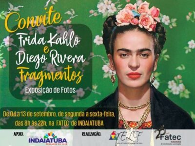 convite para exposição da Frida Kahlo e Diego Rivera na Fatec Indaiatuba