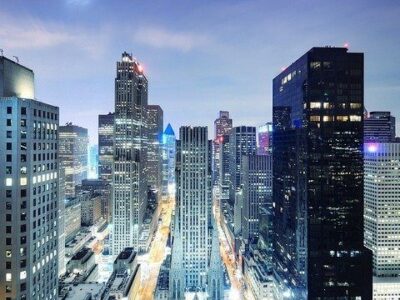 City Moon Night Sky Skyline