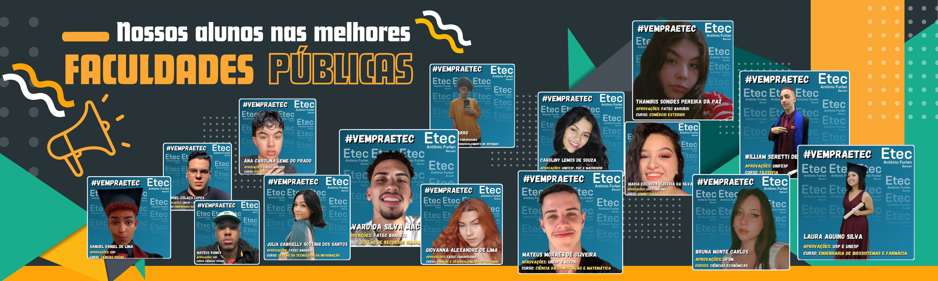 Nossos Alunos nas Faculdades Públicas