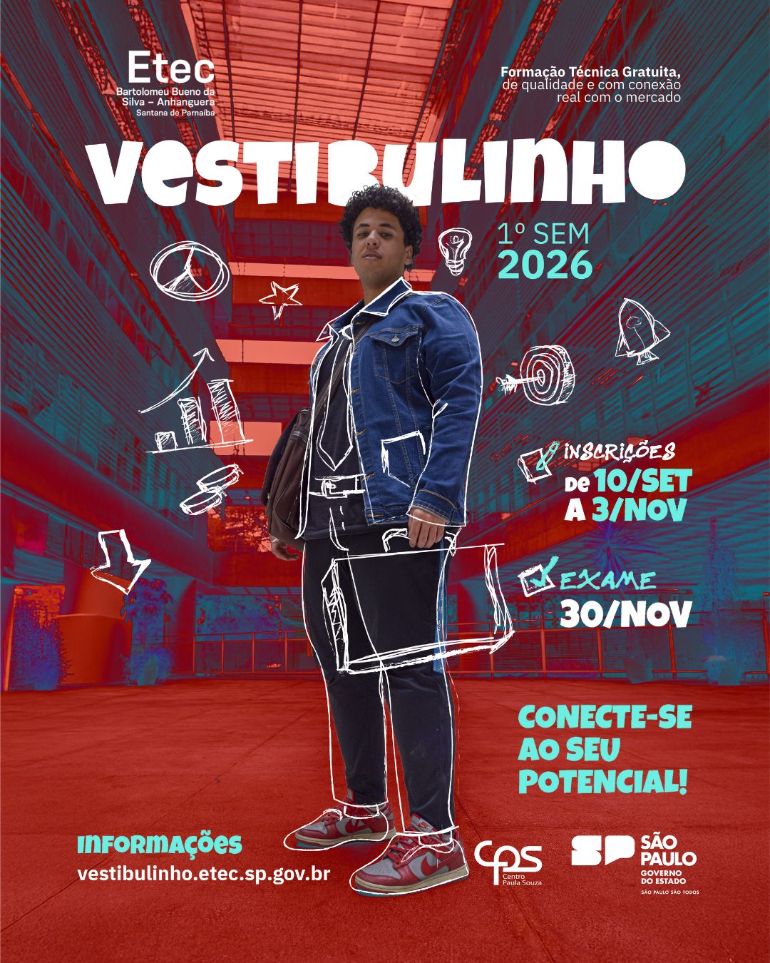 Cartaz do Vestibulinho 1º semestre de 2026