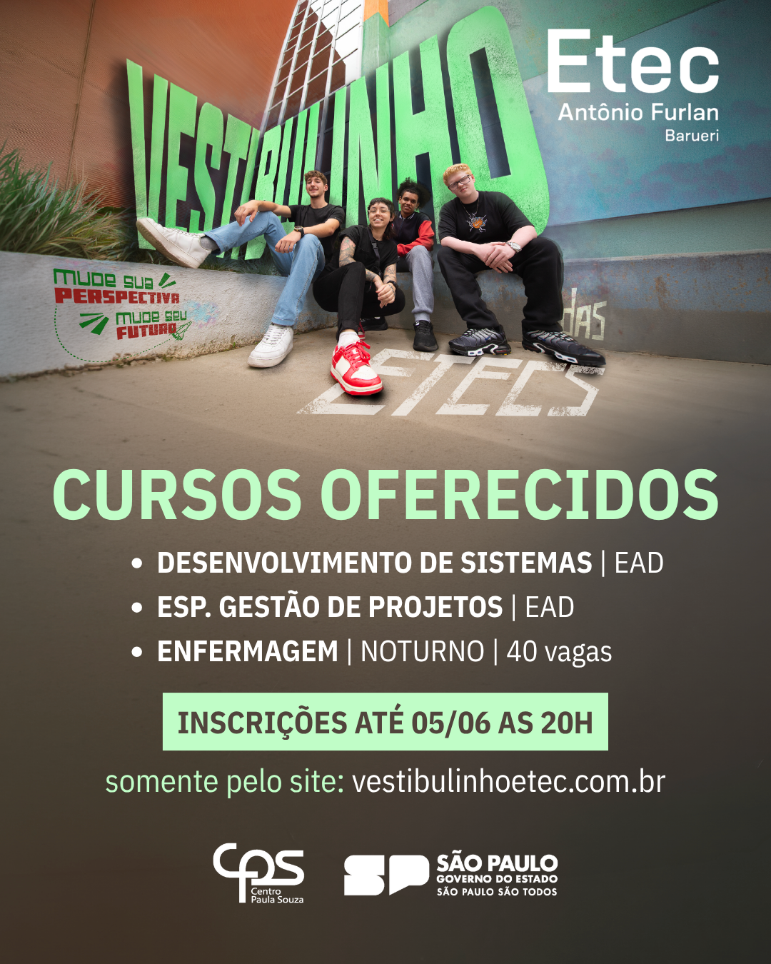 Cartaz do Vestibulinho 1º semestre de 2026