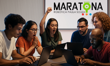 Jovens participando da Maratona de Programação