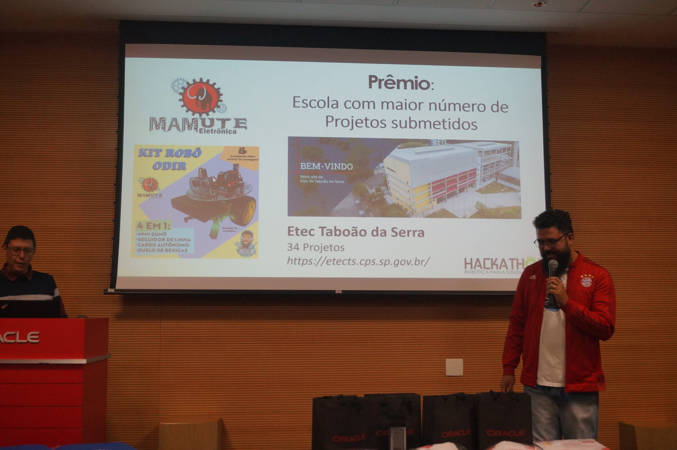 Equipe Ambar.Code no palco