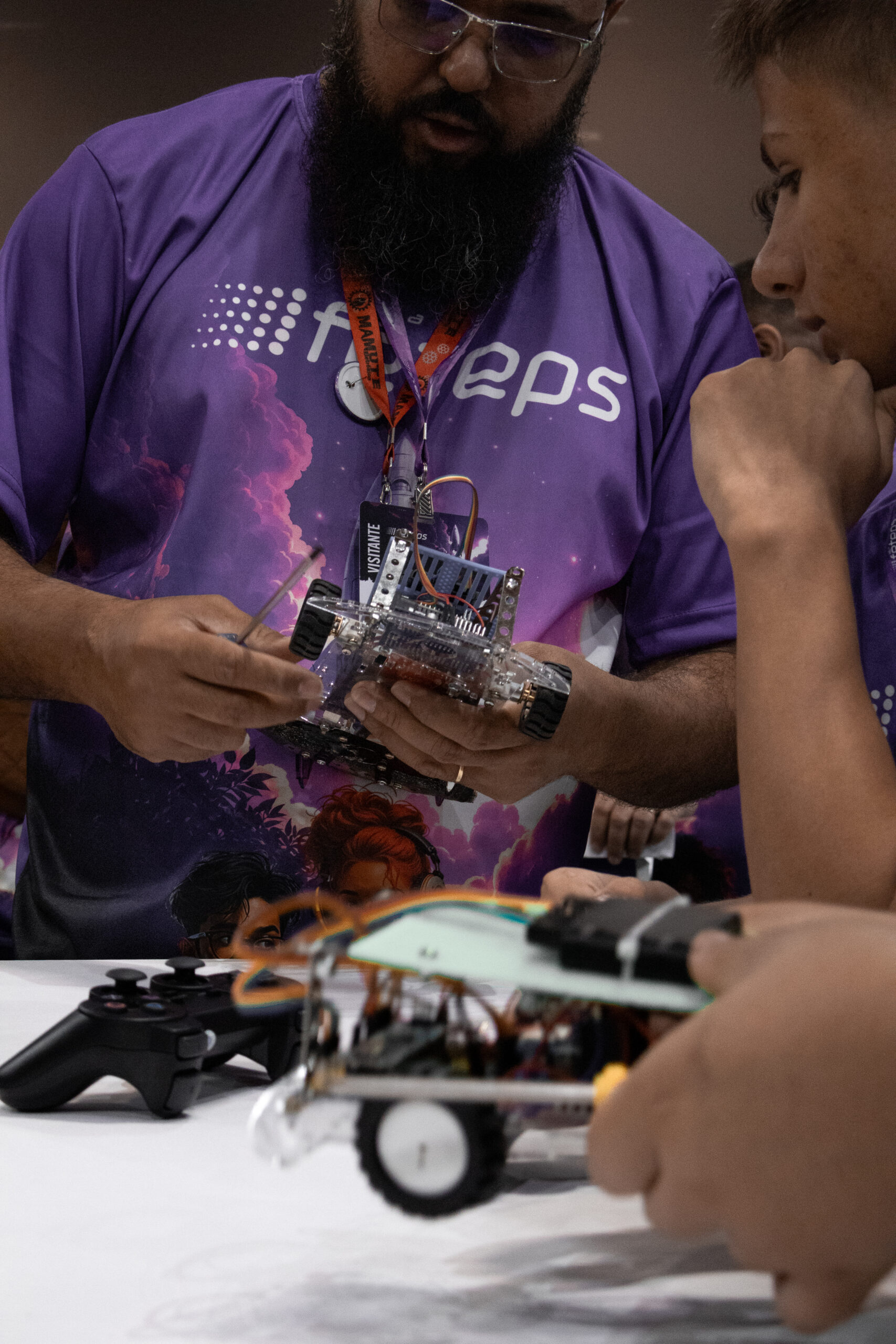 Visão ampla da arena