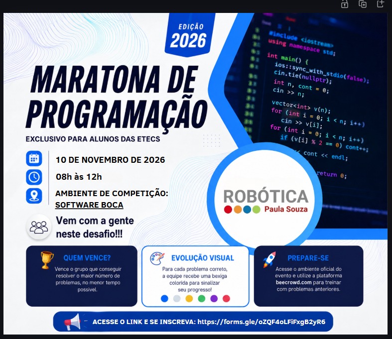 Folder Oficial da Maratona de Programação
