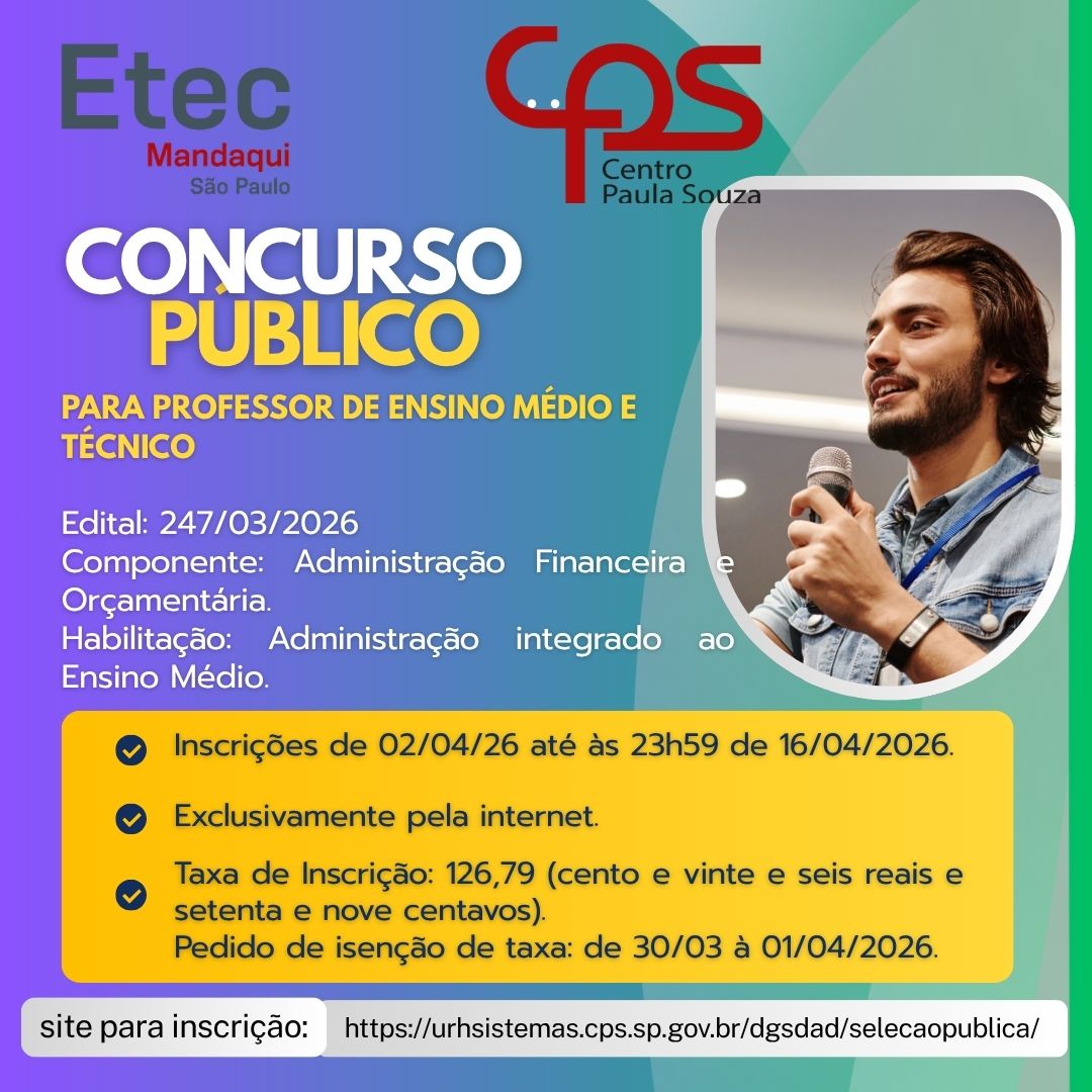 Concurso Público para o componente "Administração Financeira e Orçamentária (MTEC Administração) "