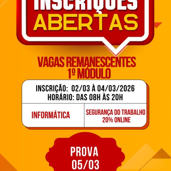 Vagas Remanescentes 1º Semestre 2026