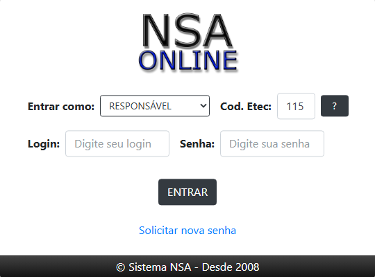 Tela do NSA