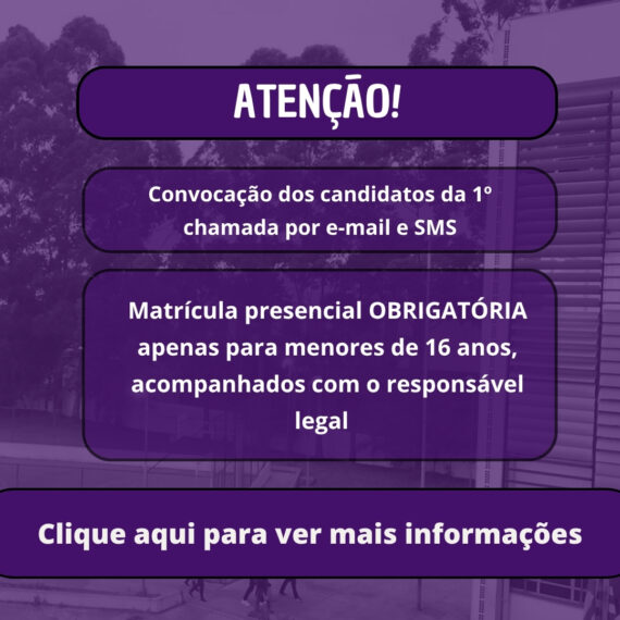 Confira a orientação sobre a matrícula